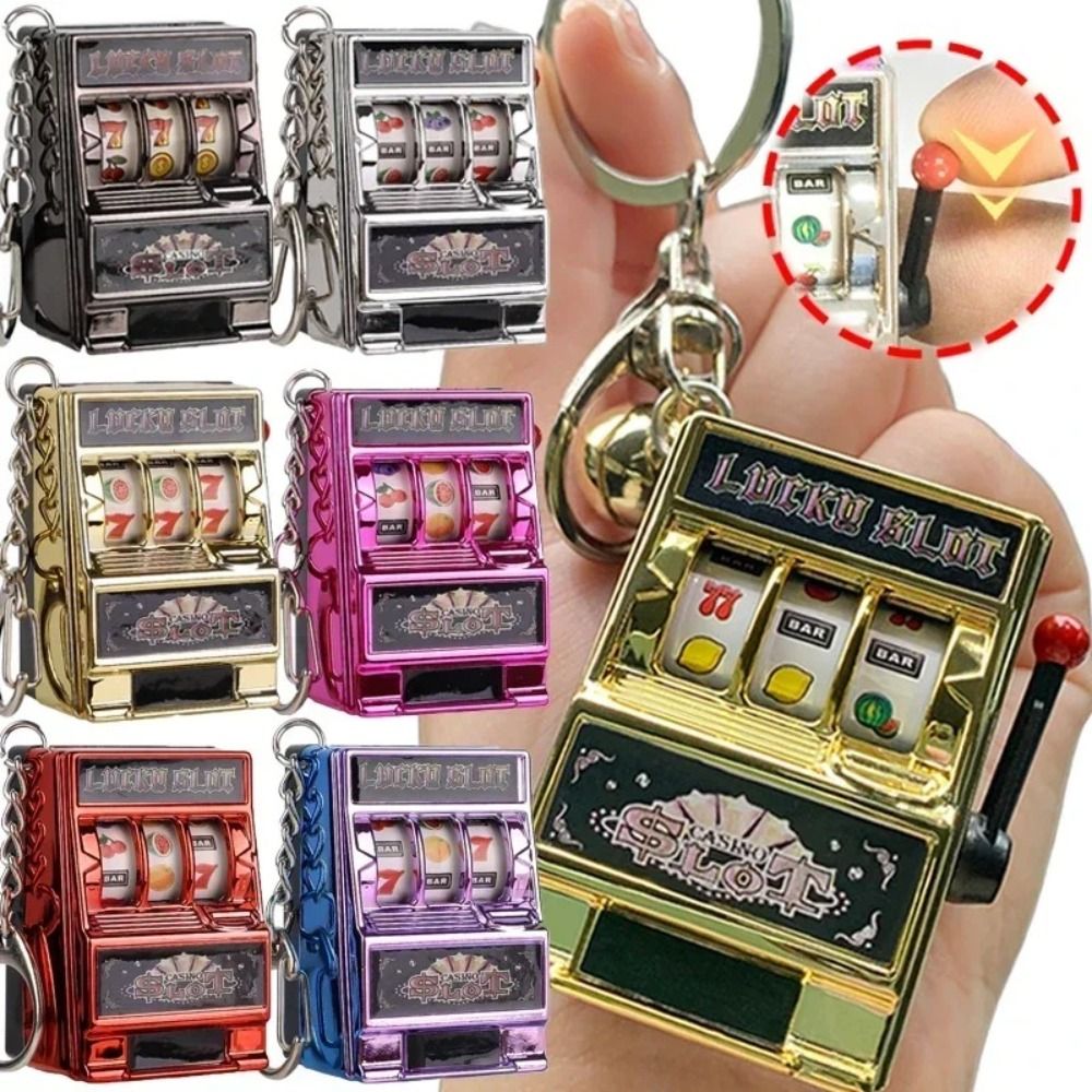 Retro Stress Reliever Keychain - Fruit Slot Machine ulasan dan harga